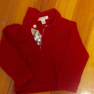 burberry red red rugby long sleeve